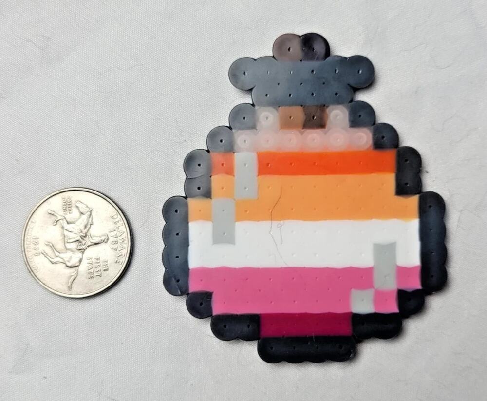 Sunset Lesbian LGBT Potion Perler Pixel Art